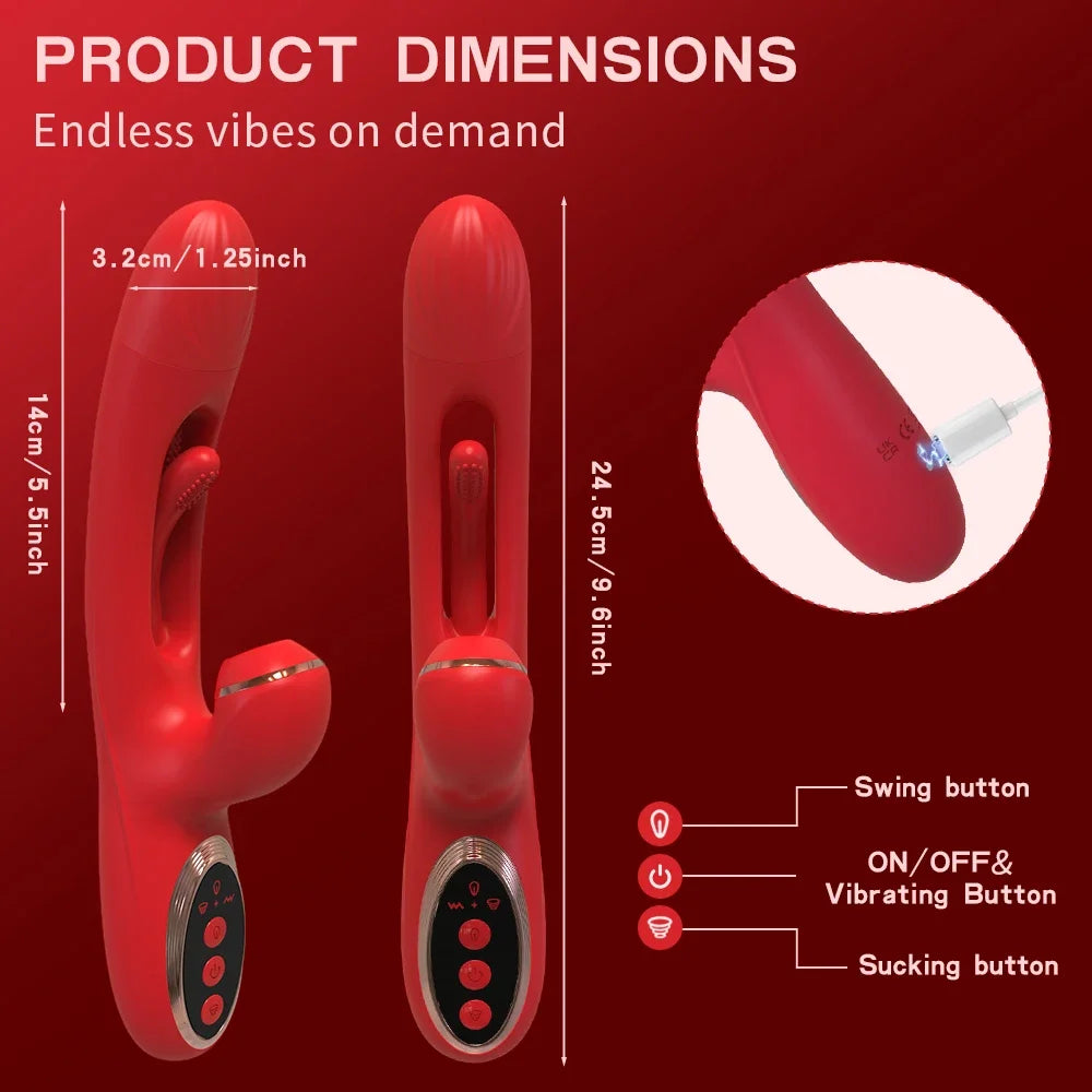 Tapping & Flapping Vibrator for Women Clitoris Clit Sucker