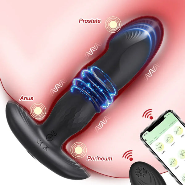 Wireless Remote Telescopic Vibrator for Anal Prostate Massager