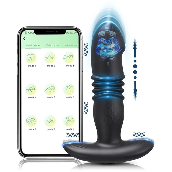 Wireless Remote Telescopic Vibrator for Anal Prostate Massager