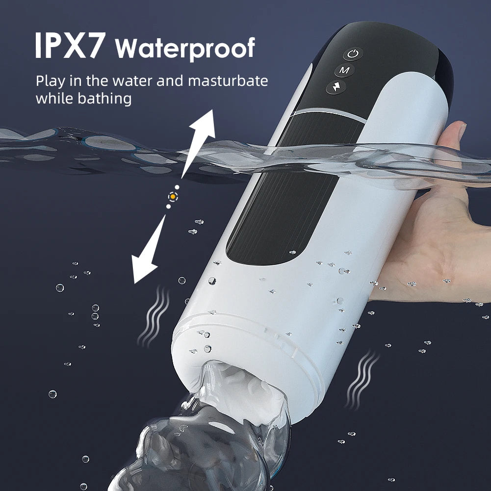 Intimate Aquatic Pleasure: Waterproof Telescopic Masturbator for Men