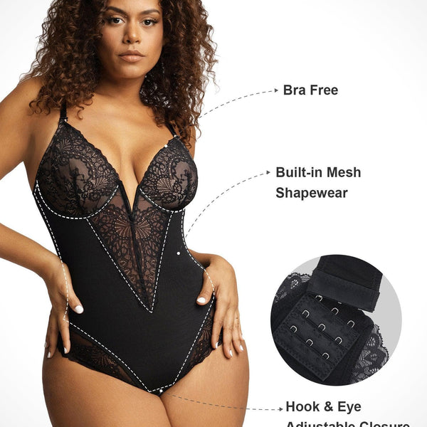 "Hold Me Tight" Lace Bodysuit at HIM&HERS
