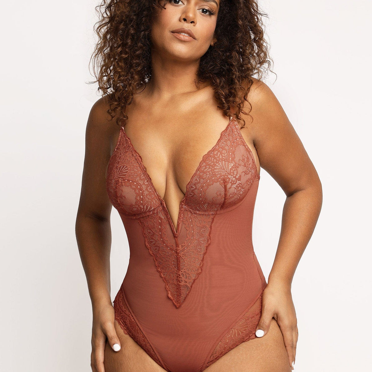 "Hold Me Tight" Lace Bodysuit at HIM&HERS